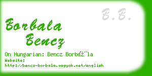 borbala bencz business card